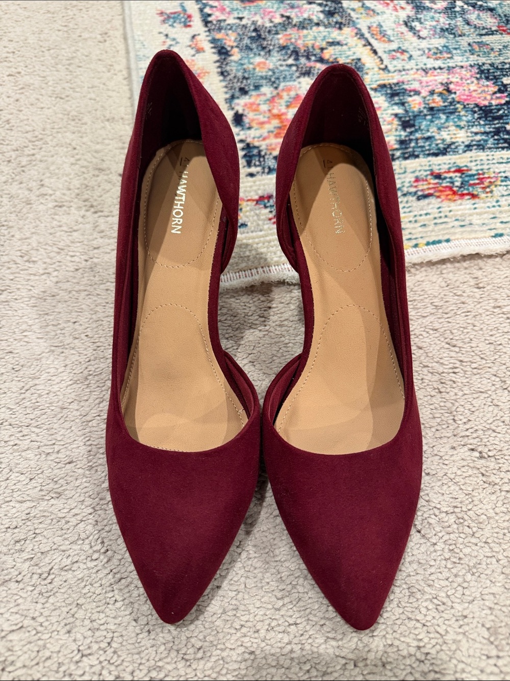 a new day Burgundy Pointed-Toe Pump Heels